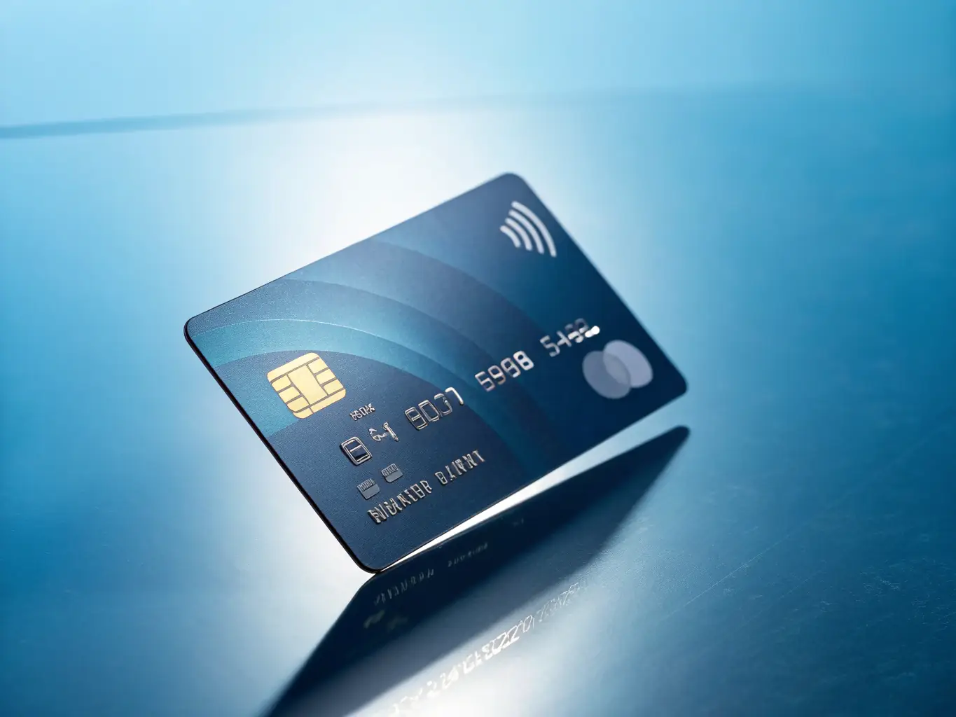 A professional, brightly lit studio shot of a PaymentTech-branded credit card with a modern, minimalist design, subtly emphasizing security features.